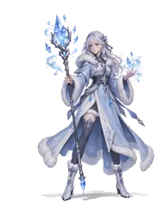 冰霜法师施法的循环动画